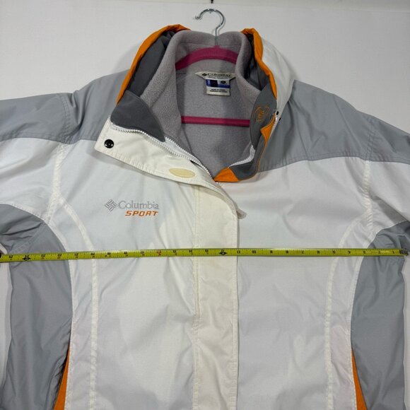 Columbia Sport Women Interchange 3-in-1 Fleece Winter Ski Jacket XL Y2K White - Picture 8 of 10